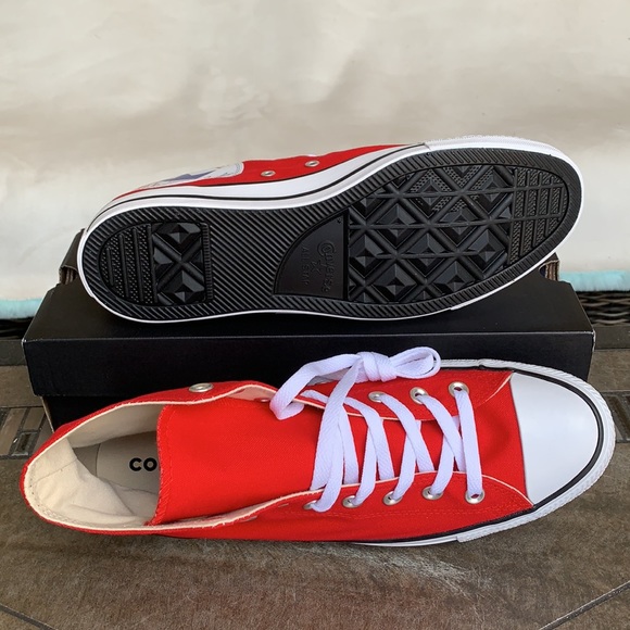 CONVERSE CTAS HI ENAMEL RED/WHITE/BLACK MENS - Picture 5 of 15